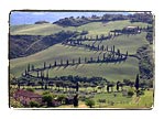 Panorama of La Foce in Val d'Orcia